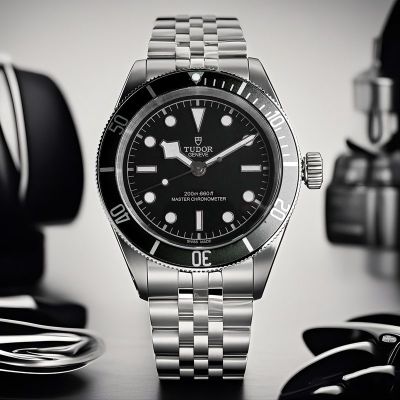 TUDOR Black Bay  Black Bezel Stainless Steel Jubilee Strap 41mm Watch